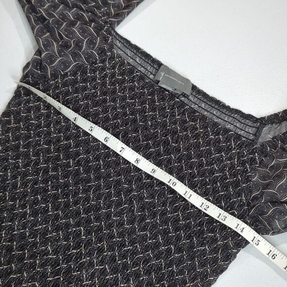 Anthropologie Top Womens Small Black Smocked Long Sleeve Blouse - Picture 10 of 11